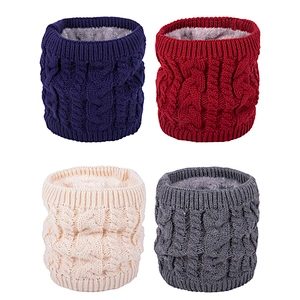 In Stock Couples Fashion All-Match Scarf Wool Yarn Warm Velvet Solid Color Collar Scarf