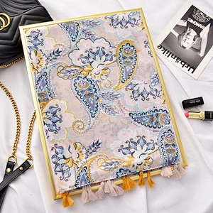 New Spring Summer Thin Ethnic Style Cotton Linen Scarf Oversized Shawl Seaside Sunscreen Scarf