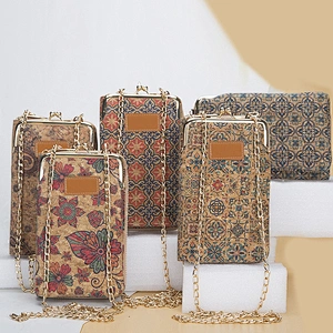 Fashion Wood Grain Women'S Shoulder Bag Chain Mobile Phone Bag Ladies Shoulder Messenger Bag