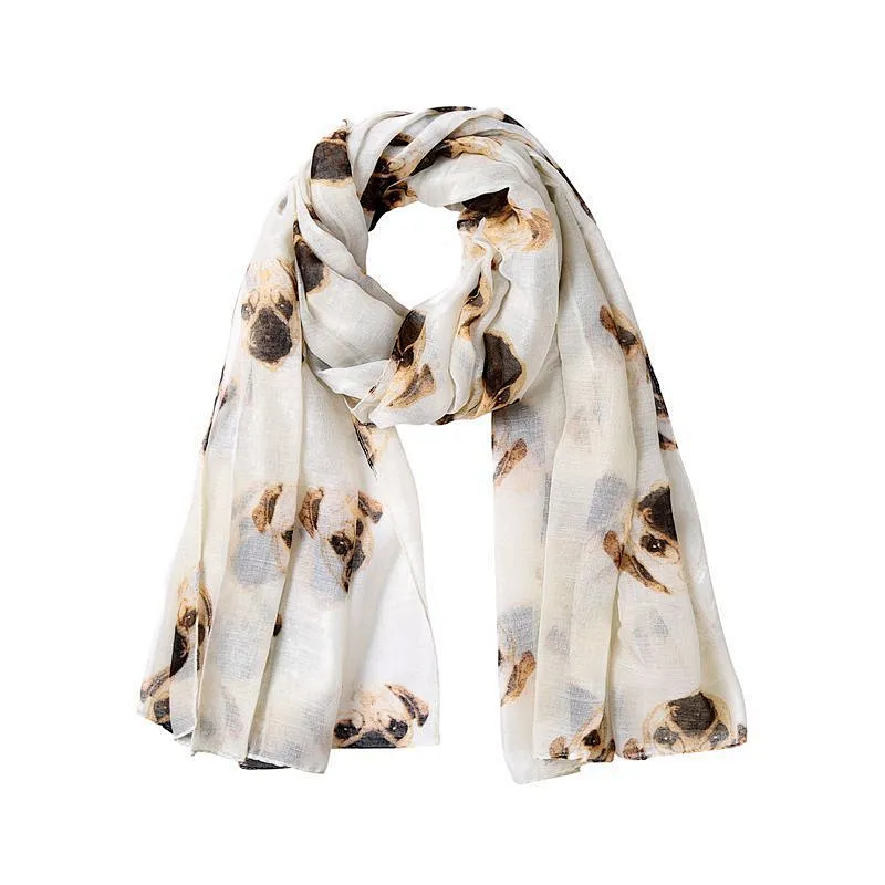 New fashion dog print yarn scarf air conditioning sunscreen shawl scarf female