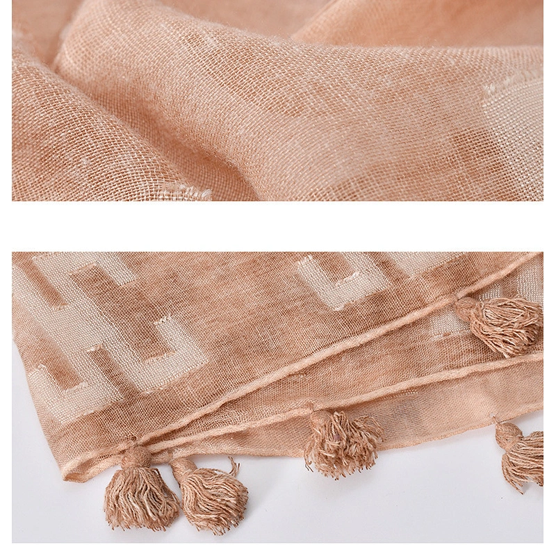 2020 Wholesale New Cotton And Linen Scarf Women Korean Autumn Fashion Wild Pure Color Tourism Art Dual-Use Shawl