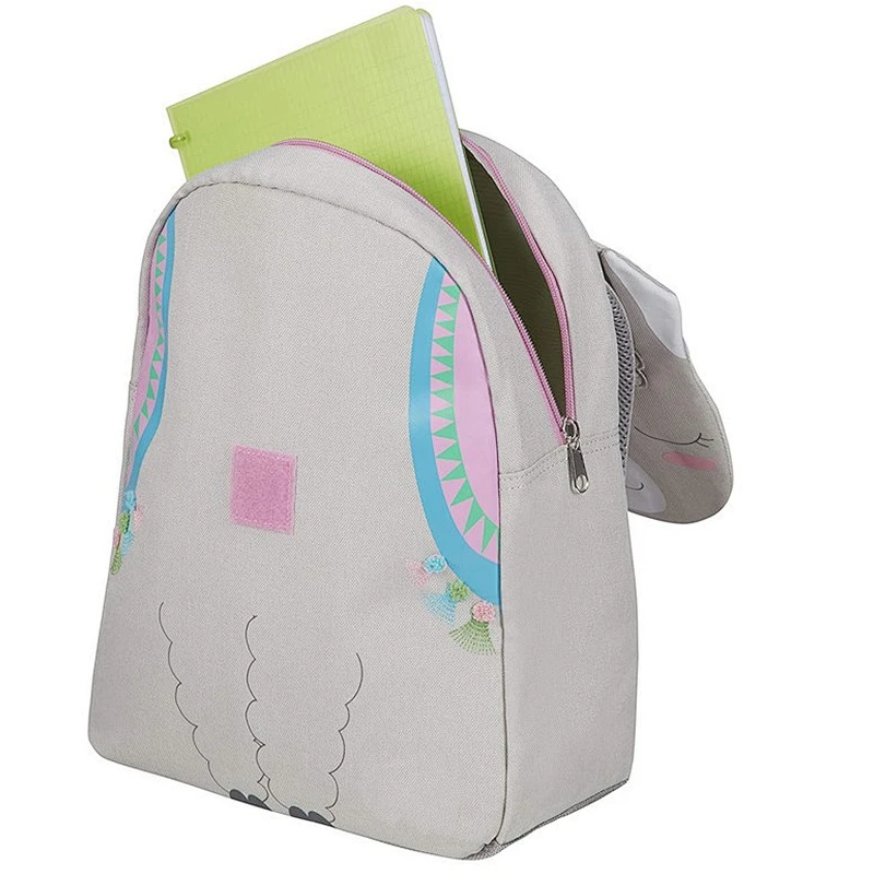 Custom Logo Schoolbag Children Cute Cartoon Alpaca Design Custom Oxford School Backpack Wholesale