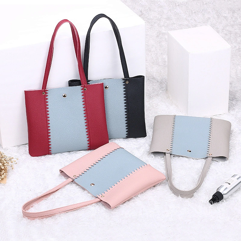 2020 Wholesale Fashion Women Pu Mini Leisure Bags Versatile Contrast Color Messenger Bags Cheap Cell Phone Change Bags