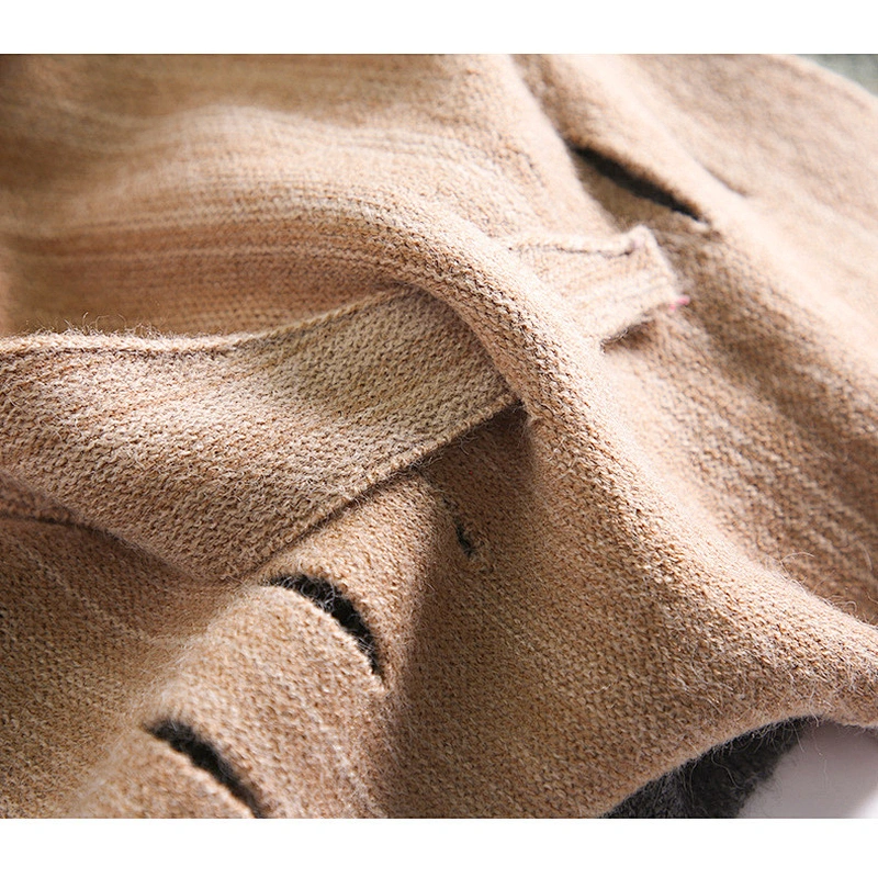 2021 Autumn Winter Plain Color New Ladies Triangle Small Scarf Perforated Hollow Shawl Scarf