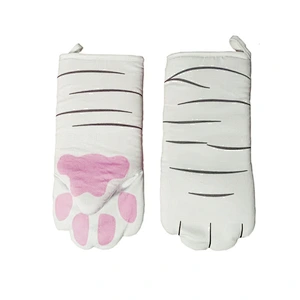 High Quality Cute Cartoon Heat Resistant Baking Bbq Heat Insulation Cotton Kitchen Hand Protection Glove
