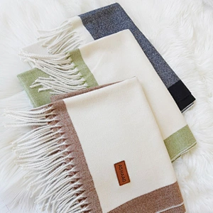 Wholesale Korean Version Lovers New Striped Lattice Cashmere Scarf Women Trend Scarf Thick Warm Scarf