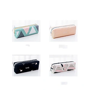 Factory Wholesale Cartoon Custom Logo Cotton Canvas Zipper Pouch School Student Pencil Bag