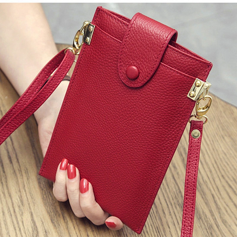 Fashion embossed crocodile leather cell phone crossbody bag wallet mobile phone bags cases