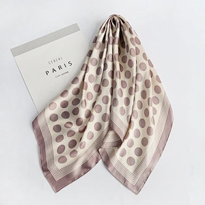 Factory Direct New Product Spring Autumn Korean Wave Dot Scarf Wild Silk Scarf Wave Dot Stewardess Scarf