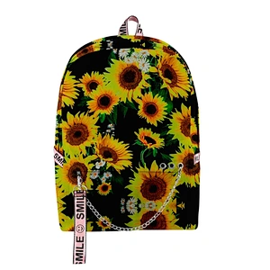 2020 Amazon New Sunflower 3D School Bag Backpack Oxford Cloth Outdoor Travel Backpacks
