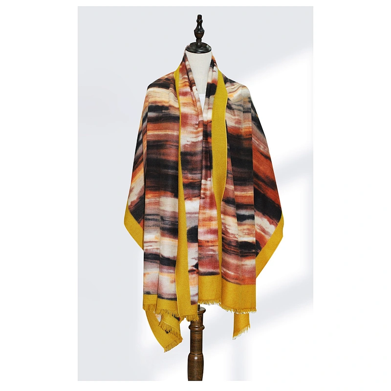 2020 Hot-Selling Acrylic Cashmere Scarves European American Printing Spot Scarf Graffiti Shawl