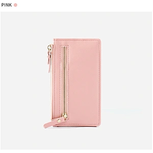 RFID Card Holder Pocket Card Case Zipper Wallets Coin Purse