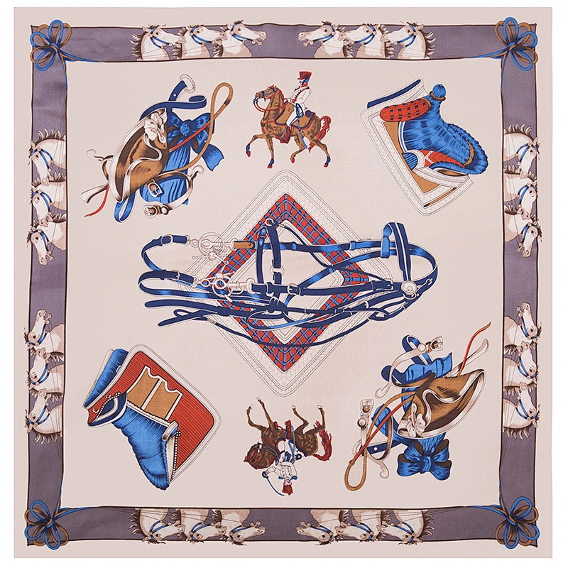 Silk scarves 70 * 70cm small square scarf horse printed lady silk wild square scarf