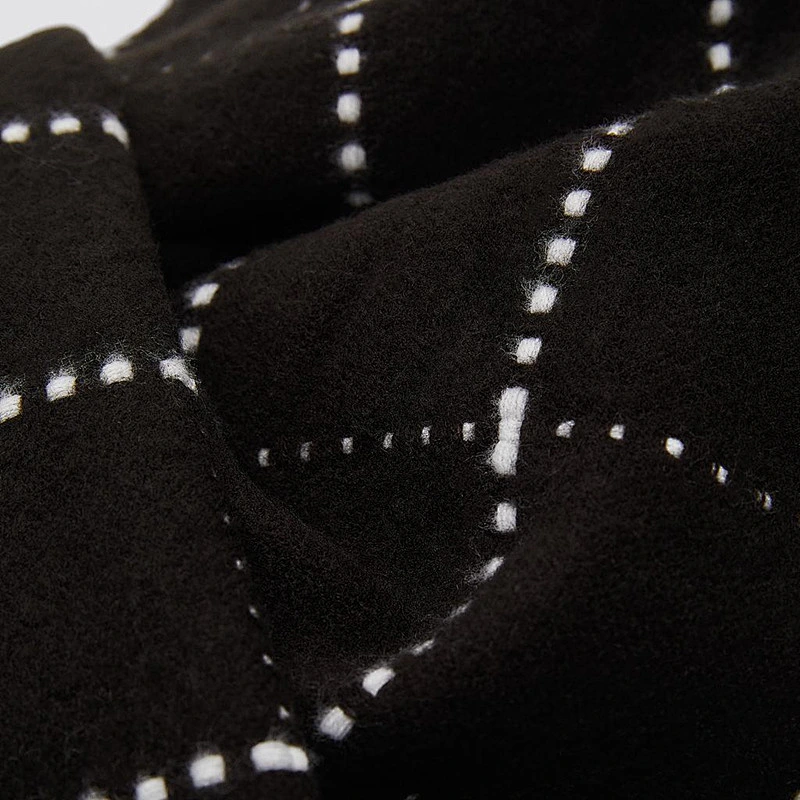 Autumn Winter Black Plaid Cashmere Big Shawl Stylish Female Thick Warm Scarf