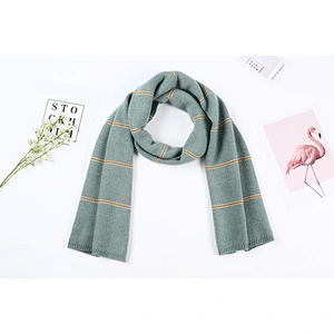 Lovers Style Korean Winter Men Women Knitted Clip Color Versatile Simple Woolen Scarf