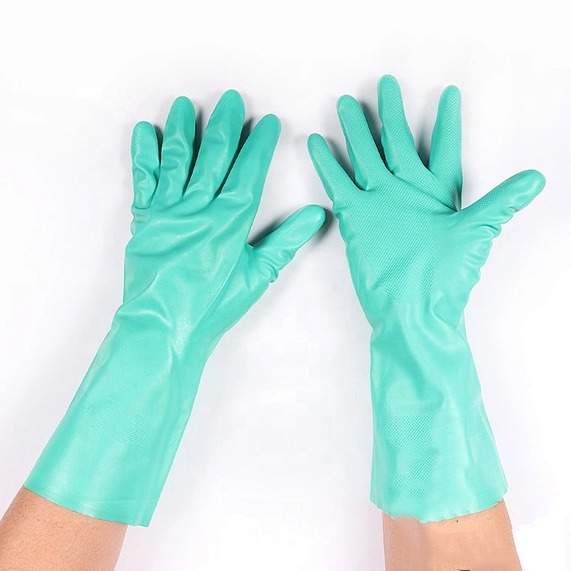 Durable Acid and Alkali Resistant Glove Nitrile Coated Industrial Safety Glove