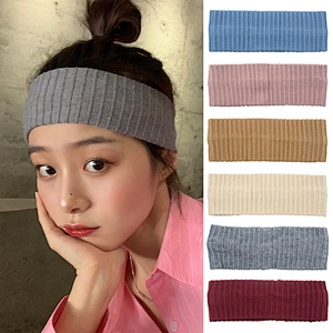 Euramerican Stretch Vertical Knit Woolen Headband Parent-Child Hairband Sports Yoga Hair Accessories Hair Band