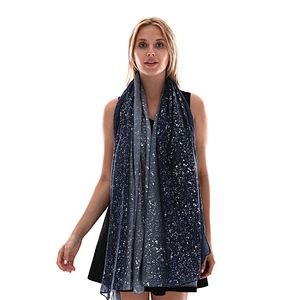 Wholesale women's all-match hot tie-dyeing cotton and linen scarf sunscreen shawl