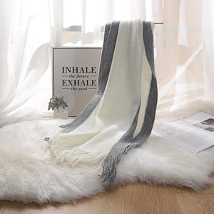 Women'S Multi-Color Long Shawl Scarf, New Warmth Autumn Winter Thick Stitching Color Scarf