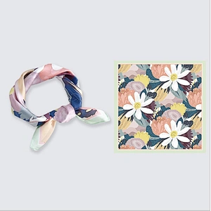Wholesale Summer Silk Scarf Small Square Scarf Female Headband Multi-Function Trend Original Chic Small Silk Scarf