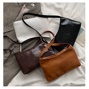 Classic Solid-Color Patent Leather One-Shoulder Bag Women Tote Bag New Women Underarm Bag Shoulder Handbag