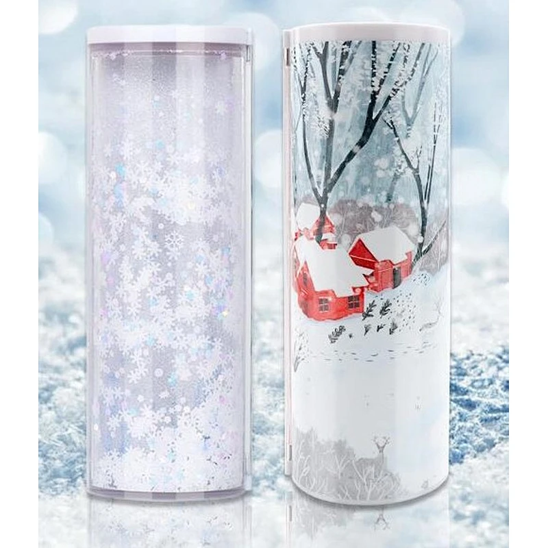 Quicksand Pencil Case Transparent Cylinder Erasable Multifunctional Student Stationery Box