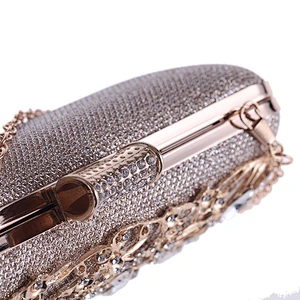 Chi Belle embroidery beaded black woman vintage evening clutch bag wedding custom purse