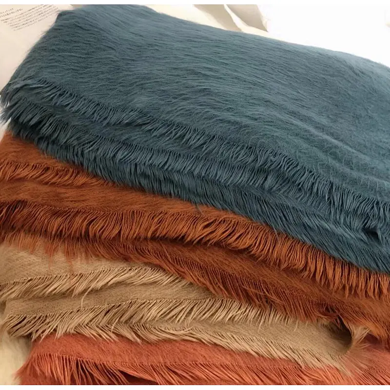 60*200cm factory direct winter scarf women's warm solid color cashmere scarf