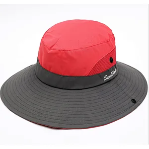 Women UV Protection Beach Hat Casual Womens Summer Ponytail Wide Brim Hats Fishing Running Sports Hats