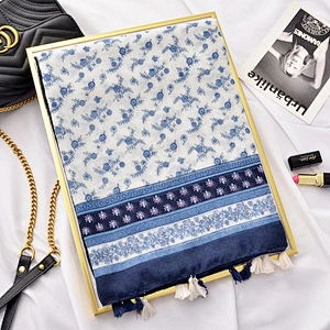 New Spring Summer Thin Ethnic Style Cotton Linen Scarf Oversized Shawl Seaside Sunscreen Scarf