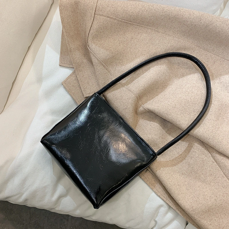 Retro Bag Female 2021 Autumn New All-Match Solid Color Bag Underarm Bag Shoulder Handbag