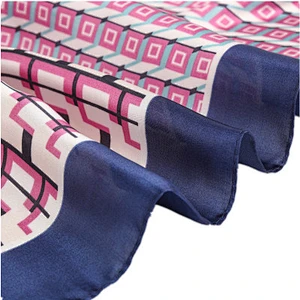 Spring new scarf female simulation silk geometric printed female professional decoration small square scarf