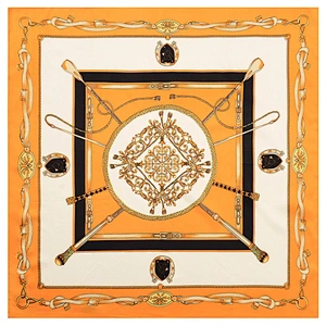 60*60cm Silk Scarf Twill Classic Chain Ladies New Small Square Scarf