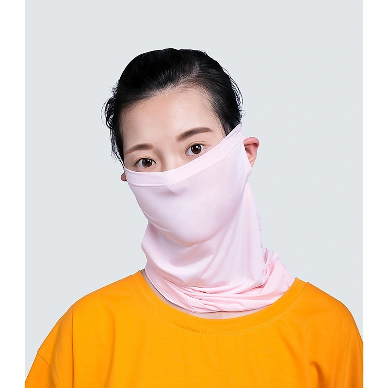 Outdoor Summer Pure Breathable UV Protection Polyester Veil Scarves Bandana For Women