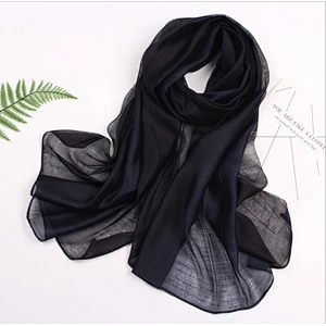 New silkworm silk gradient scarf silk cotton long scarf shawl female spring and autumn scarf