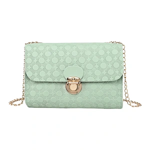 2021 Korean Fashion Ladies Crossbody Small Bags Wholesale Trend Embossed Chain Casual Women Pu Bags