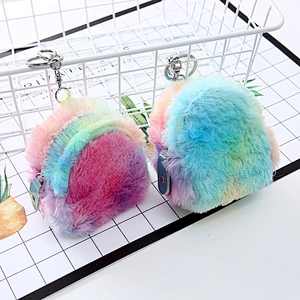 Fashion girl heart soft cute cute plush small bag mobile phone coin purse girls mini bag