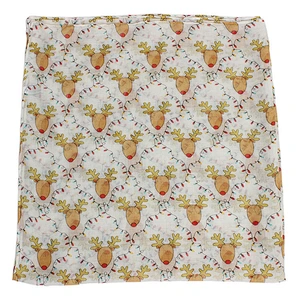 New christmas day elk cartoon printed fashion bali yarn scarf little snowman shawl