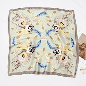 Scarf female 60x60cm small square sunscreen scarf female printed wild decorated square silk scarf