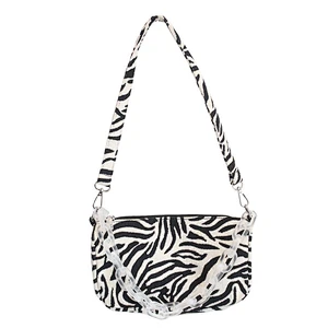 New Popular Bag Fashion All-Match Texture Animal Print Shoulder Bag Western Style Leopard Print Underarm Shoulder Bag