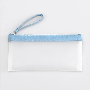 Korean Stationery Transparent Matte Pencil Bag Simple Jelly Plastic Color Matching Student Pencil Case