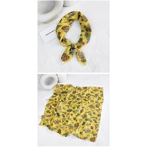 New Cotton And Linen Small Square Scarf Women Spring Autumn Fashion Wild Korean Turban Work Hip-Hop Scarf