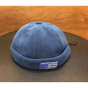 Wholesale Custom Brimless Hat Solid Baseball Cap Mens Fleece Brimless Landlord Hat