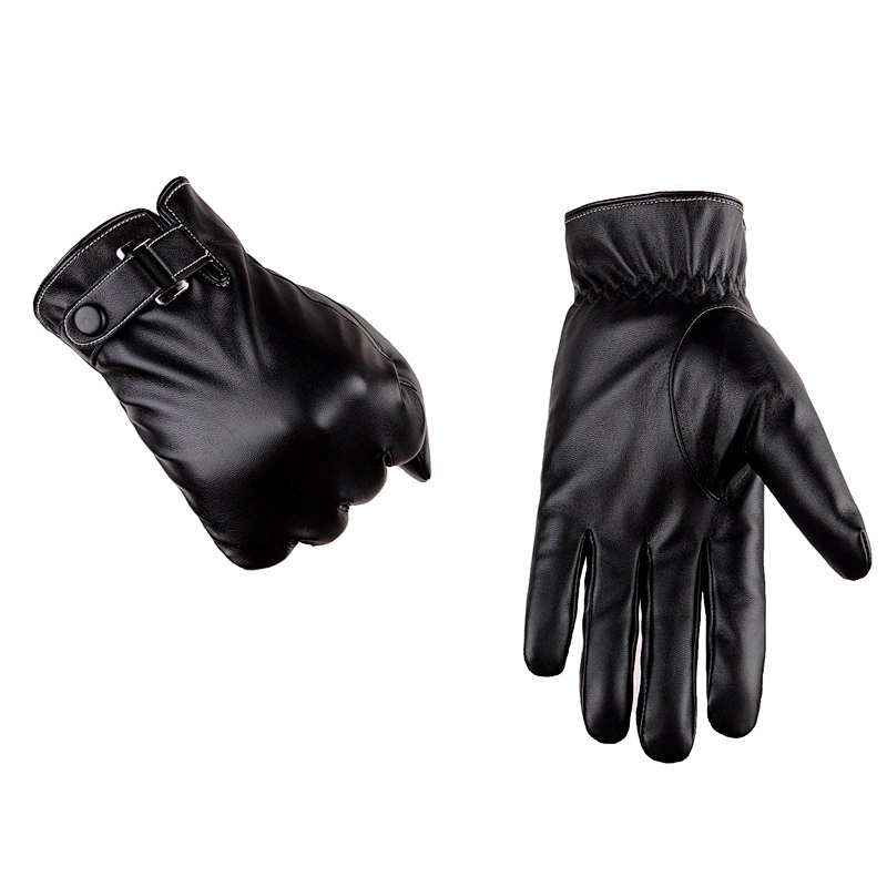 outdoor PU Leather Mens Driving touch screen wholesale fashion winter mens leather gloves