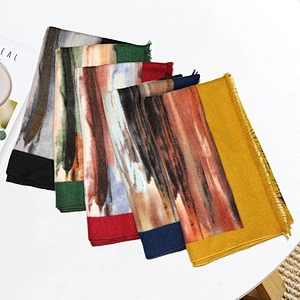 2020 Hot-Selling Acrylic Cashmere Scarves European American Printing Spot Scarf Graffiti Shawl