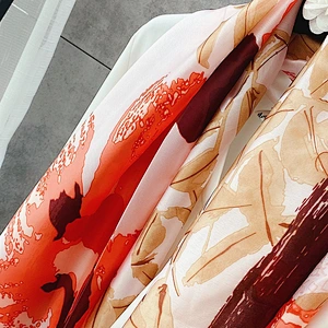 2020 Autumn Winter New Brand Silk Scarf Women Beautiful Printing Luxury Silk Shawl Gift Scarf Wholesale