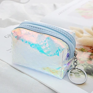 4 Shape Design Promotional Gifts PVC Bling Women Purse Bag Summer Mini Card Holder Wallet For Female
