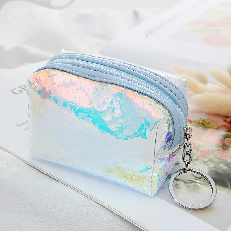 4 Shape Design Promotional Gifts PVC Bling Women Purse Bag Summer Mini Card Holder Wallet For Female