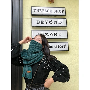 New Autumn Winter Warm Thick Chenille Scarf Female Korean Version Cute Japanese Student Knitted Scarf
