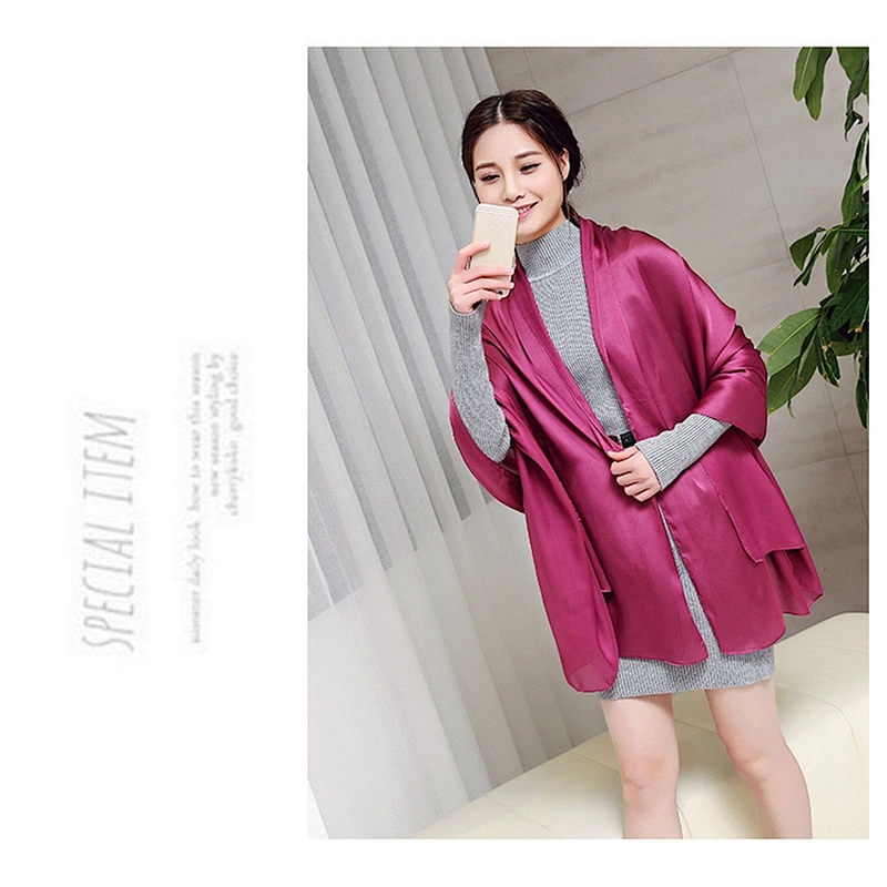 Soft Beach Shawl Comfortable Solid Color Summer Scarf Shawl Poncho Sunscreen Scarf Women Sun Protection Shawl